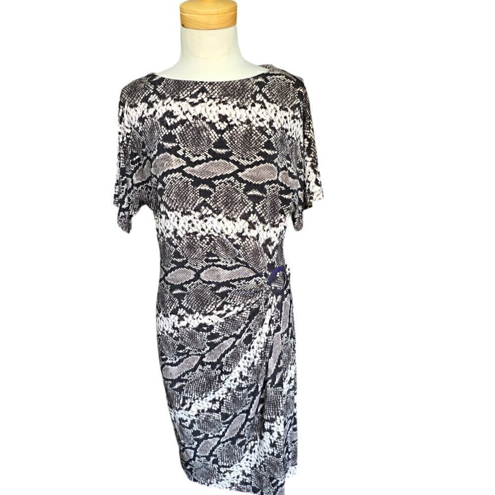 New York & Company Brown Animal Print Dress Size 10